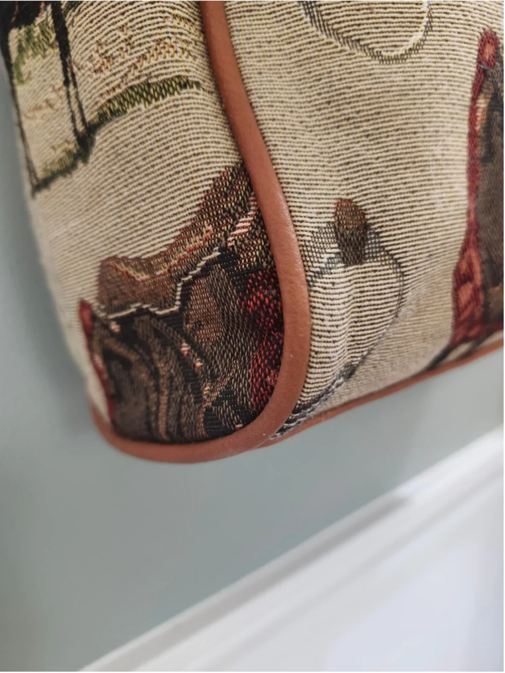 Braciano Tote Bag One Size Beige Brown Horse Print